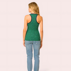 Wild Vibes Green Leopard Print Tank Top