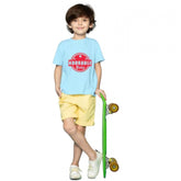 Generic Boys Cotton Adorable Baby Half Sleeve TShirt (Sky Blue)