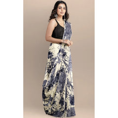 Generic Women's Joya Silk Saree with Blouse (Black, 5-6 Mtrs)