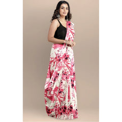 Generic Women's Joya Silk Saree with Blouse (Pink, 5-6 Mtrs)