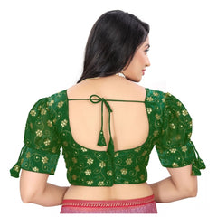 Generic Women's Jimmy Choo Embroidery Readymade Blouse (Green, Size: Free Size)