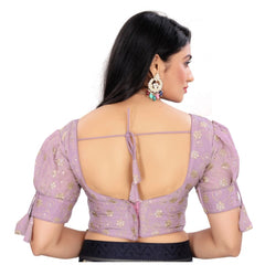 Generic Women's Jimmy Choo Embroidery Readymade Blouse (Lavender, Size: Free Size)