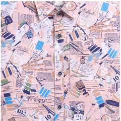 Generic Boy's Cotton Blend Printed Short Sleeve Shirt (MultiColor)