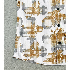 Generic Boy's Cotton Blend Printed Short Sleeve Shirt (MultiColor)