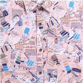 Generic Boy's Cotton Blend Printed Short Sleeve Shirt (MultiColor)