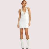 Radiance Satin Flirty Mini Dress