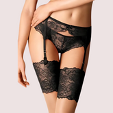 Seductive & Sultry Black Lace Garter Belt
