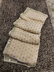 GEORGETTE DIV 02 SAREES WHOLESALE GEORGETTE EMBROIDERY RASHMIKA MANDANNA SAREES MANUFACTURER