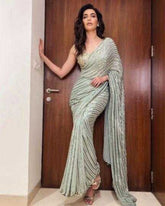 ksa Georgette RIN134 0249 Sarees Bollywood Collections Wholesale Party Wear Sarees Sequins Work Saree Karishma Tanna Manufacturer