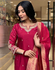 KSA Heavy Roman Silk KESH559 6061 Kurti Wholesale Kurti Bottom With Dupatta Embroidered Kurtis Manufacturer