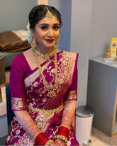 ksa Lichi Silk RIN219 1070 Sarees Wholesale Jacquard Saree Zari Border Sarees Lightweight Sarees Manufacturer