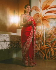 Ksa Rangoli Silk KESH556 302 Silk Sarees Bollywood Collections Wholesale Embroidered Silk Sarees Pooja Hedge Manufacturer