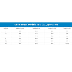 Dermawear SB-1104 Women's 4D Stretch Sports Bra (White)