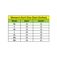 Generic Women's Cotton Blended Printed 3/4th Sleeve Collar Neck Kurti (Green)