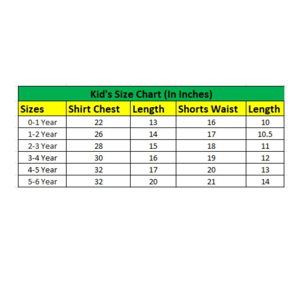 Generic Boy's Cotton Blend Printed Short Sleeve Shirt and Shorts Set (Yellow)