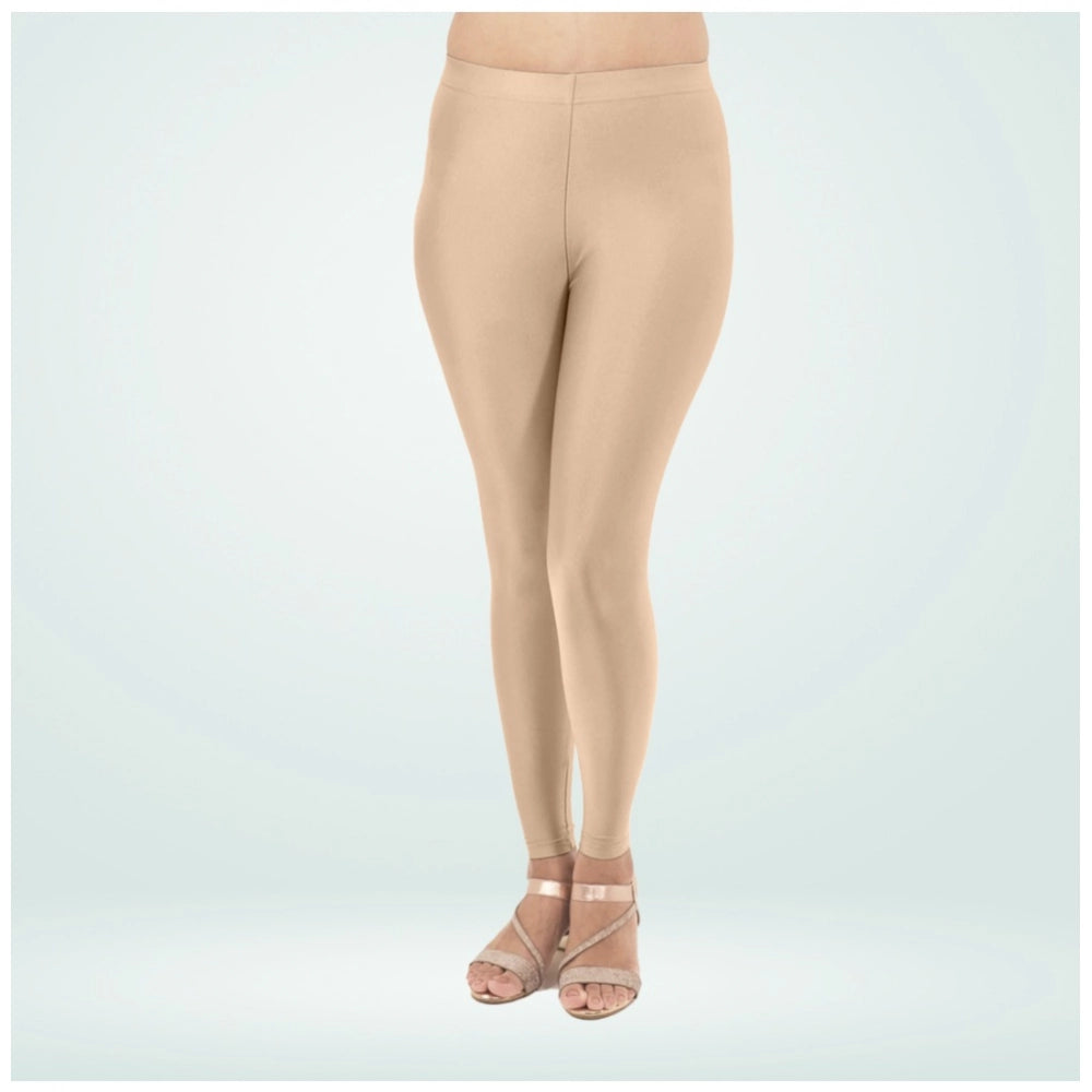 Generic Women's Cotton Blended Solid Shimmer Ankle leggings (Sandal)