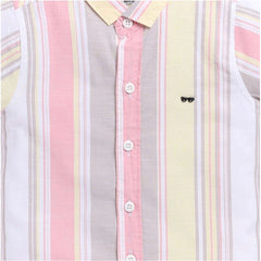 Generic Boy's Cotton Blend Printed Short Sleeve Shirt (MultiColor)