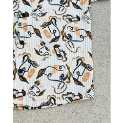 Generic Boy's Cotton Blend Printed Short Sleeve Shirt (MultiColor)