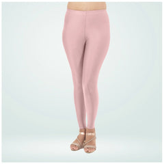 Generic Women's Cotton Blended Solid Shimmer Ankle leggings (Onion)