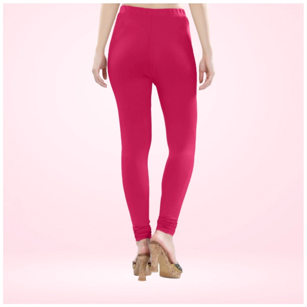 Generic Women's Cotton Blended Solid Churidar leggings (Rani)