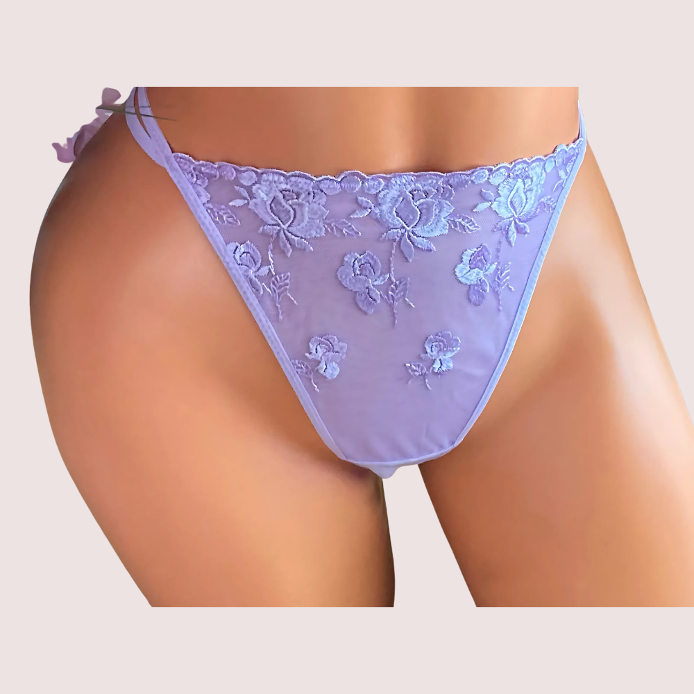 French Daina Ultra Luxury Silk Satin Lace Briefs Gift Box