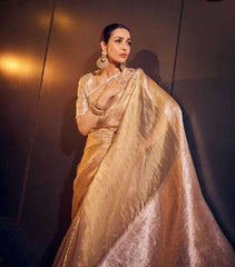 Ksa Banana Silk KESH525 Malaika Arora Silk Sarees Bollywood Collections Festive Collections Wholesale Banarasi Silk Sarees Malaika Arora Sarees Onam Collections Manufacturer