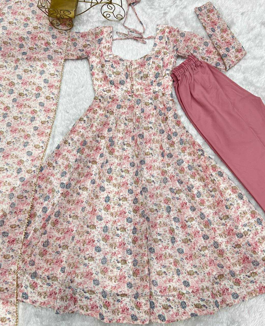 ksa Chinon KESH504 262 Gowns Wholesale Fancy Gowns Anarkali Gown Long Gowns Manufacturer