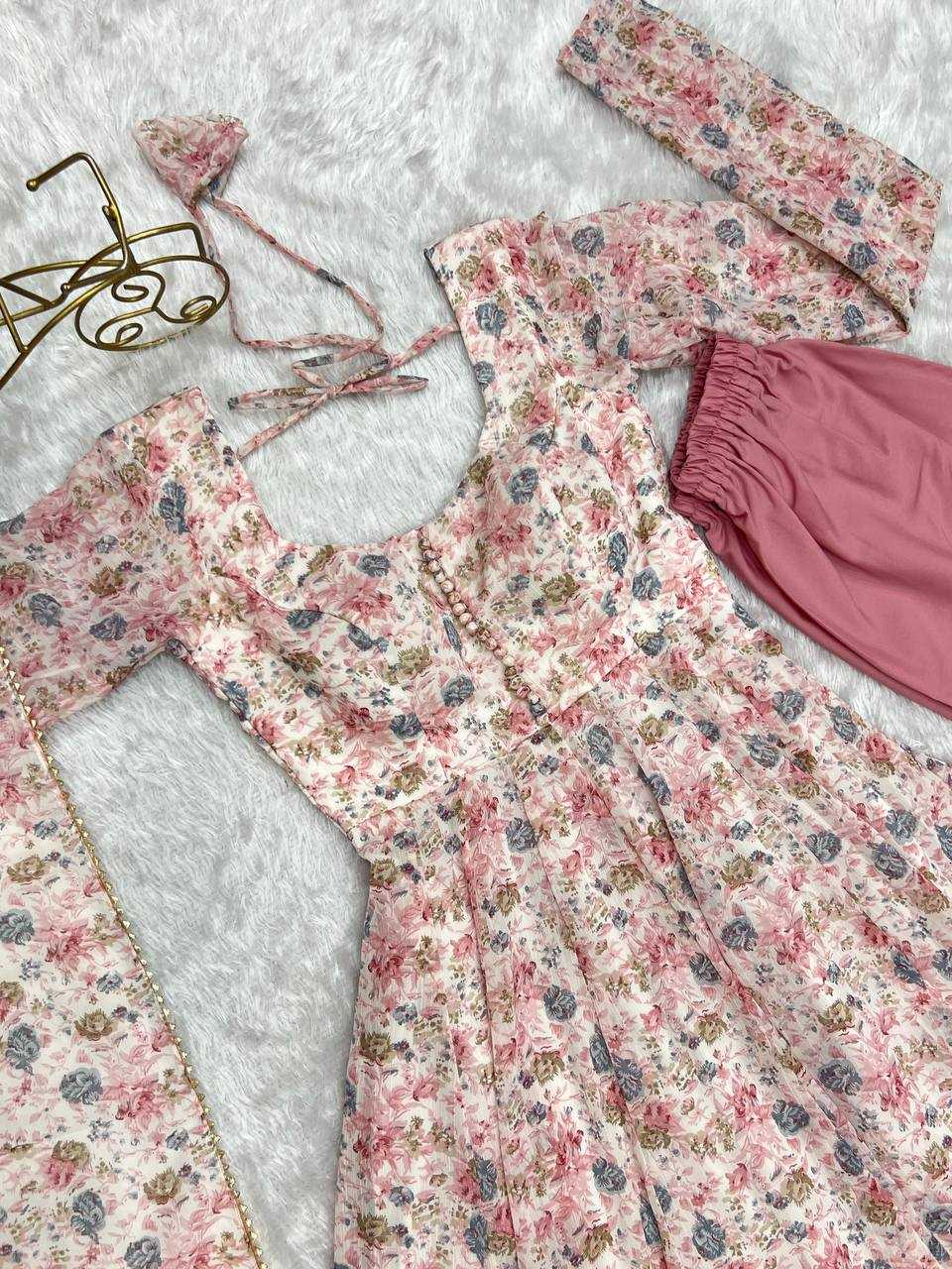 ksa Chinon KESH504 262 Gowns Wholesale Fancy Gowns Anarkali Gown Long Gowns Manufacturer