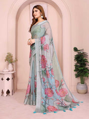 Ynf Cotton KESH553 114 Sarees Wholesale Cotton Linen Sarees Floral Sarees Printed Cotton Saree Manufacturer