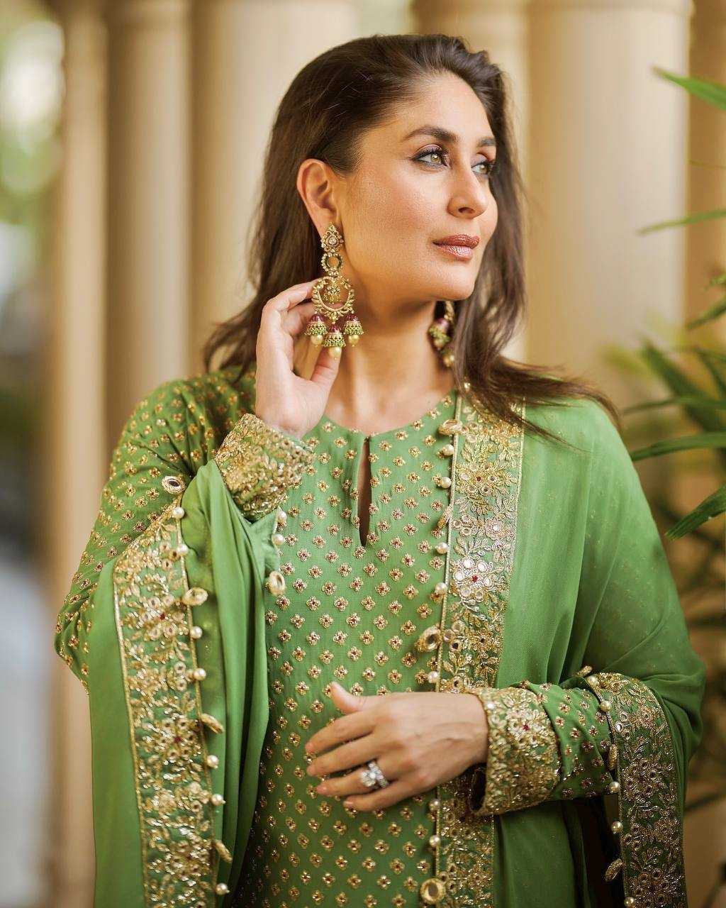 KSA Faux Georgette KESH159 622 Kurti Bollywood Collections Wholesale Kurtis With Bottom Fancy Kurti Embroidered Kurtis KAREENA KAPOOR Manufacturer