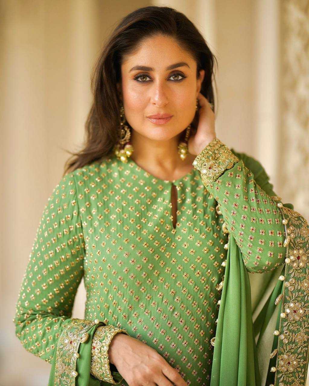 KSA Faux Georgette KESH159 622 Kurti Bollywood Collections Wholesale Kurtis With Bottom Fancy Kurti Embroidered Kurtis KAREENA KAPOOR Manufacturer