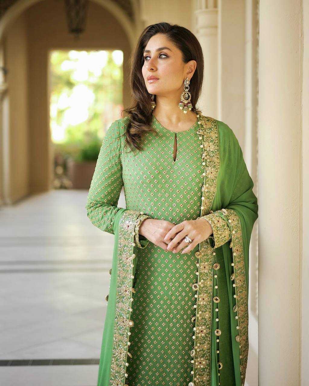 KSA Faux Georgette KESH159 622 Kurti Bollywood Collections Wholesale Kurtis With Bottom Fancy Kurti Embroidered Kurtis KAREENA KAPOOR Manufacturer