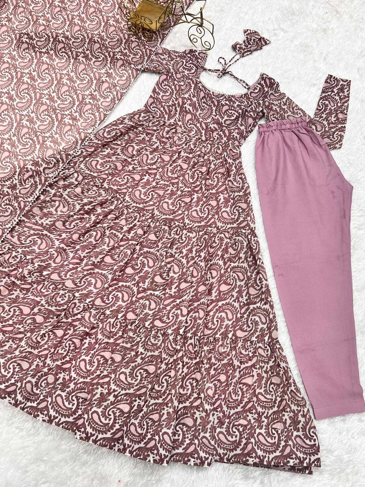 ksa Faux Georgette KESH504 277 Gowns Wholesale Fancy Gowns Anarkali Gown Georgette Gown Manufacturer