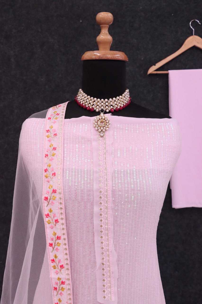 Ksa Faux Georgette RIN131 1043 Suits & Dresses Wedding Collections Bollywood Collections Wholesale Sharara Salwar Suits Georgette Suit Malaika Arora Sarees Manufacturer