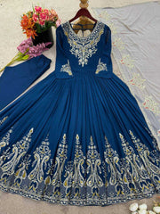 ksa Georgette KESH499 5008 Gowns Wholesale Embroidery Gowns Party Gowns Georgette Gown Manufacturer
