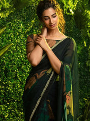 Ksa Georgette KESH518 4353 Sarees Bollywood Collections Wholesale Designer Sarees Georgette Sarees Meenakshi Chaudhary Collection Manufacturer