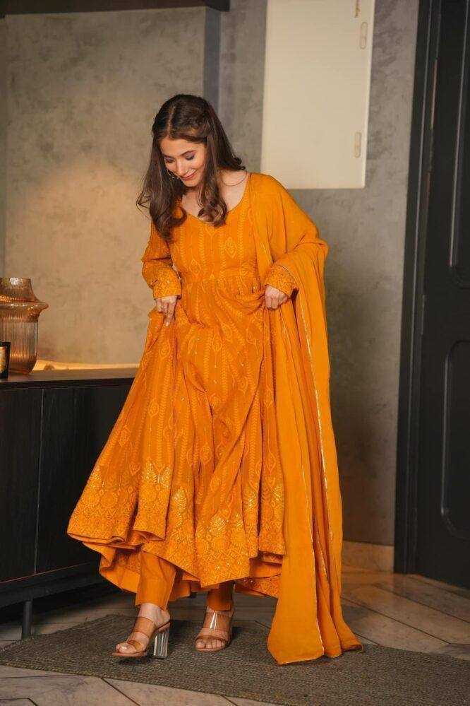 ksa Georgette KESH544 206 Gowns Wholesale Fancy Gowns Embroidery Gowns Anarkali Gown Party Gowns Manufacturer