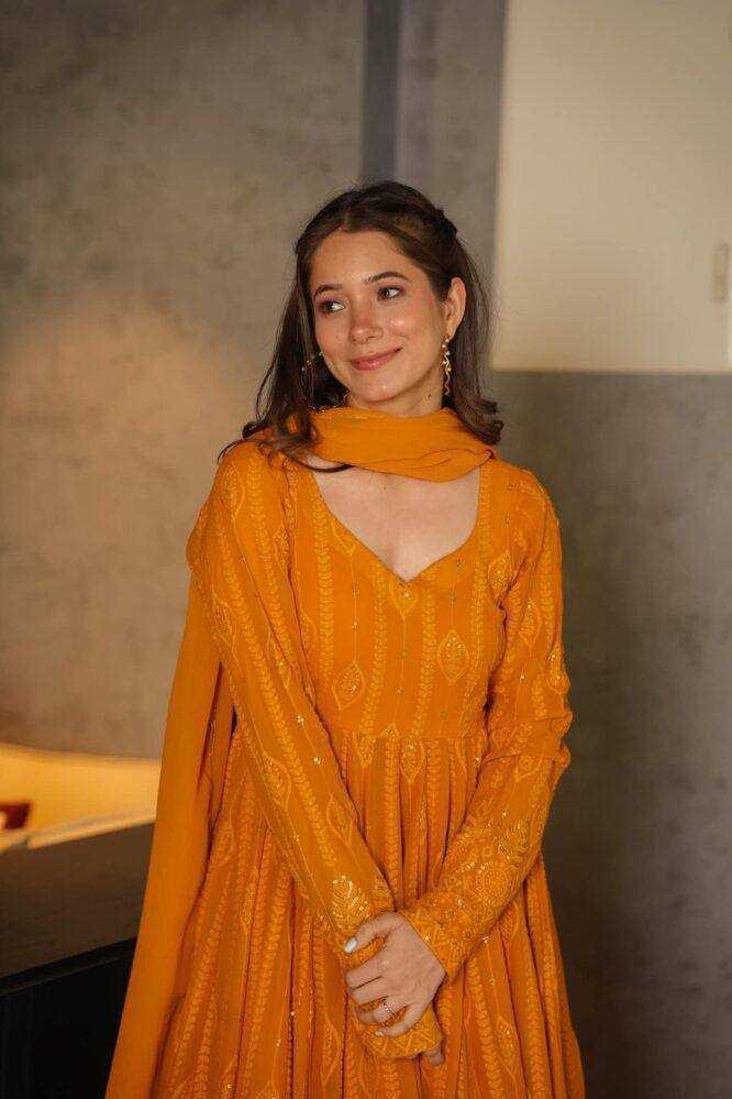 ksa Georgette KESH544 206 Gowns Wholesale Fancy Gowns Embroidery Gowns Anarkali Gown Party Gowns Manufacturer