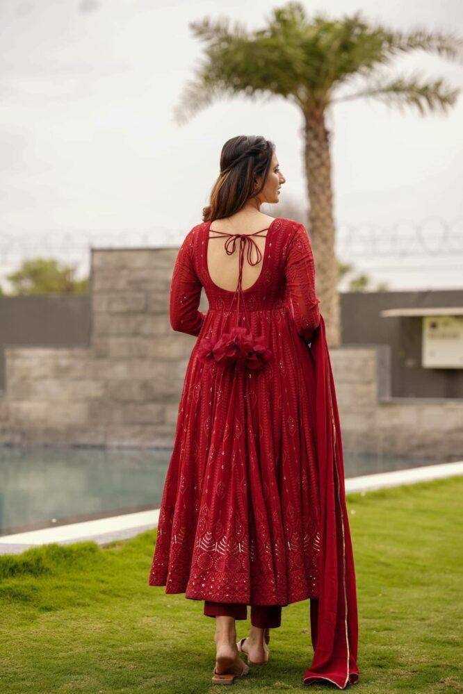 ksa Georgette KESH544 206 Gowns Wholesale Fancy Gowns Embroidery Gowns Anarkali Gown Party Gowns Manufacturer