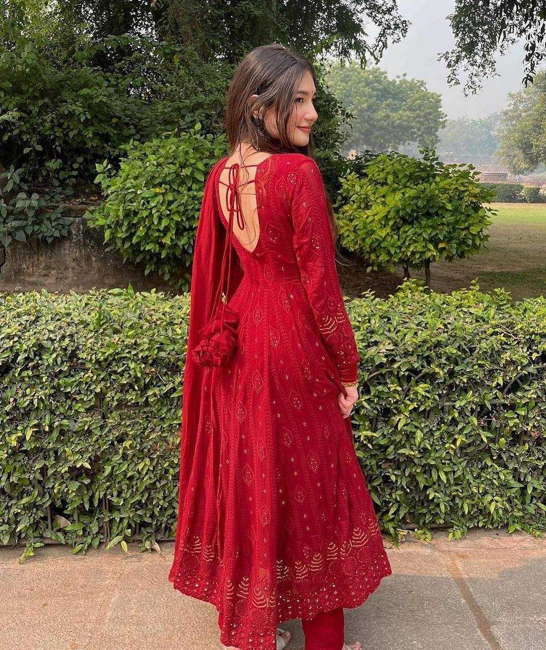 ksa Georgette KESH544 206 Gowns Wholesale Fancy Gowns Embroidery Gowns Anarkali Gown Party Gowns Manufacturer