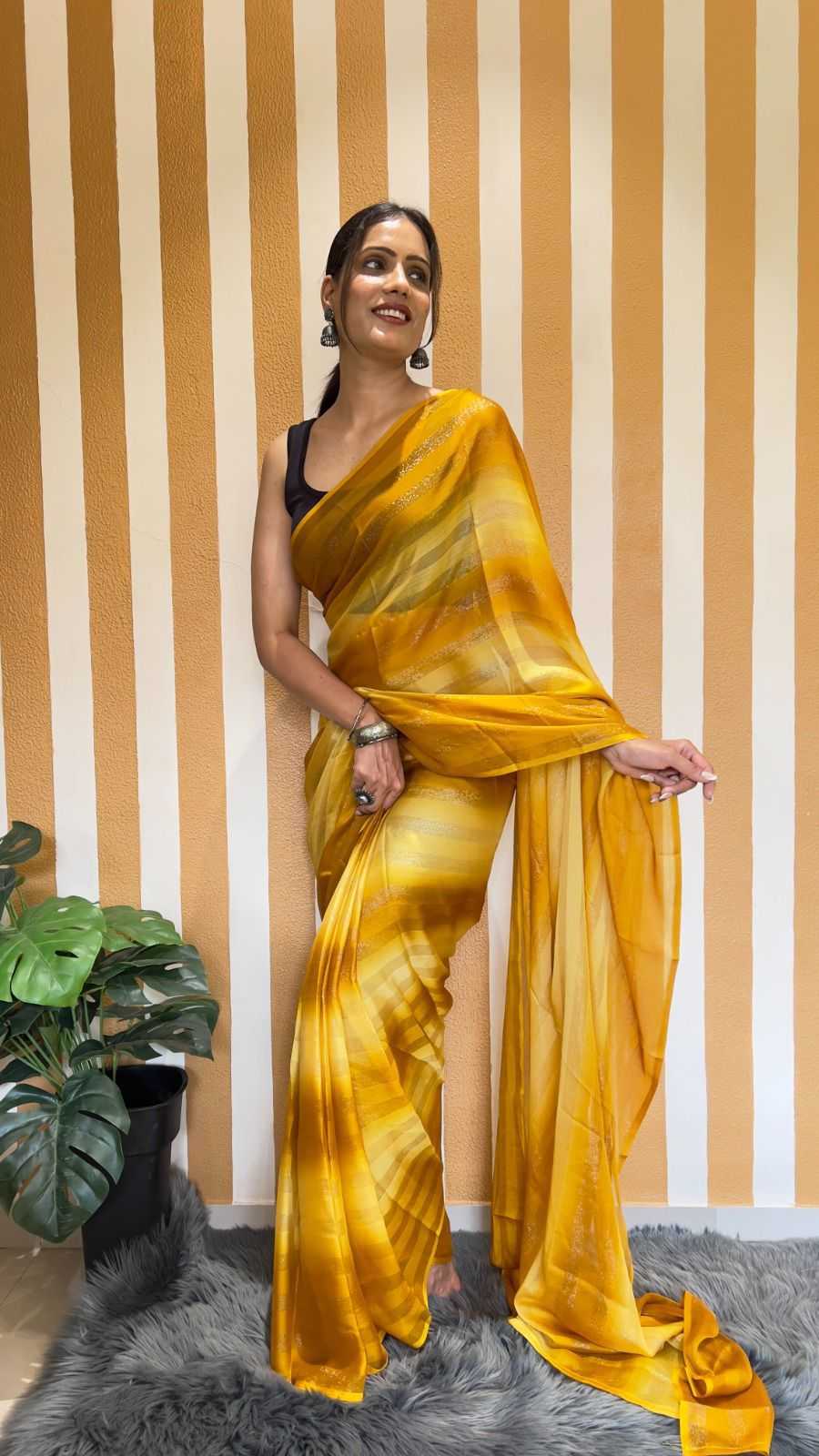 KSA Georgette KESH577 119 Sarees Festive Collections Wholesale Ready To Wear Sarees Georgette Sarees Sarees With Blouse Manufacturer