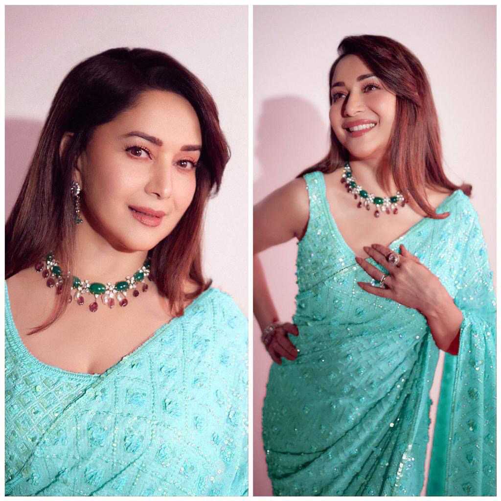 Ksa Georgette RIN151 5210 Bollywood Collections Wholesale Madhuri Dixit Sarees Manufacturer