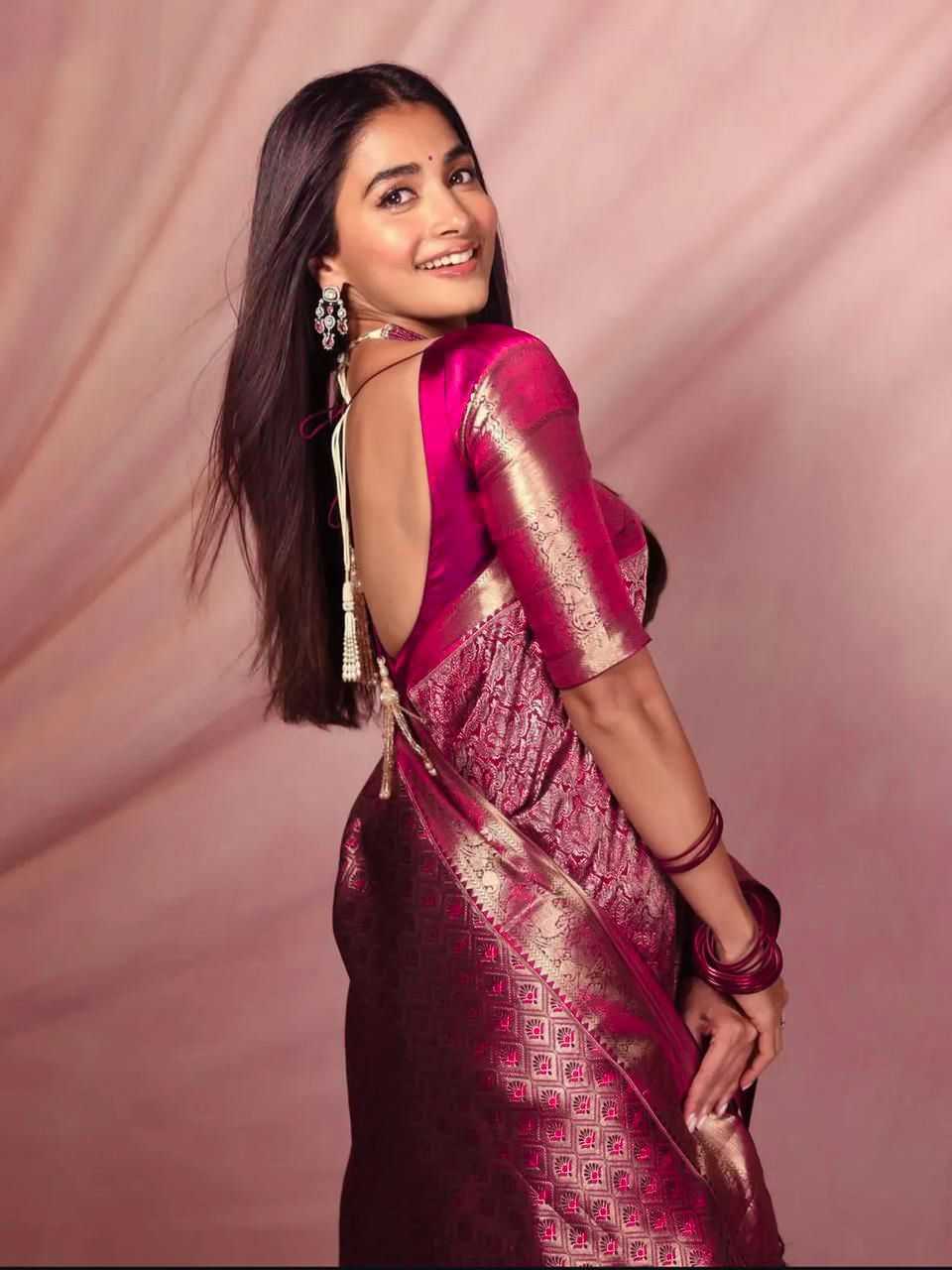 kSA Lichi Silk KESH577 CM-915 Sarees Bollywood Collections Festive Collections Wholesale Jacquard Saree Silk Sarees Pooja Hedge Manufacturer