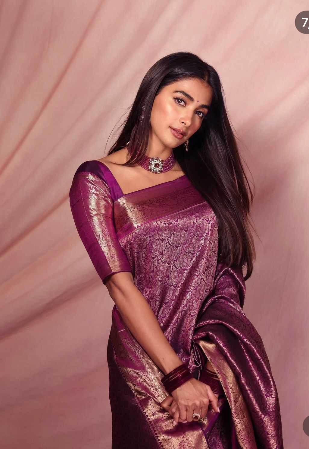 kSA Lichi Silk KESH577 CM-915 Sarees Bollywood Collections Festive Collections Wholesale Jacquard Saree Silk Sarees Pooja Hedge Manufacturer