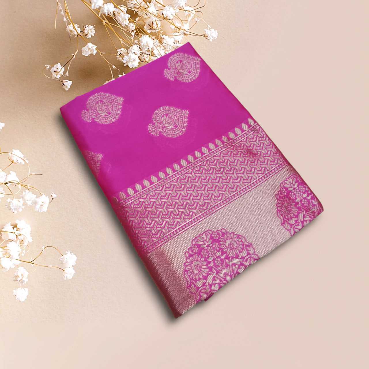 Ksa Lichi Silk RIN219 1610 Sarees Wholesale Fancy Sarees Ladies Sarees Jacquard Saree Manufacturer