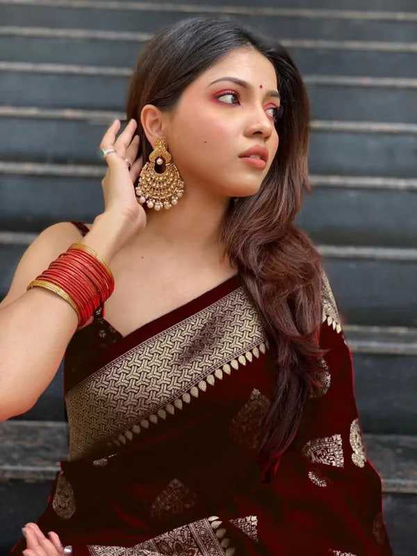 Ksa Lichi Silk RIN219 1610 Sarees Wholesale Fancy Sarees Ladies Sarees Jacquard Saree Manufacturer