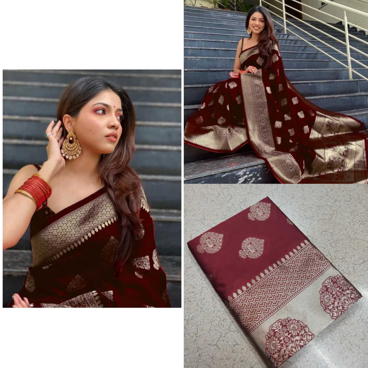 Ksa Lichi Silk RIN219 1610 Sarees Wholesale Fancy Sarees Ladies Sarees Jacquard Saree Manufacturer