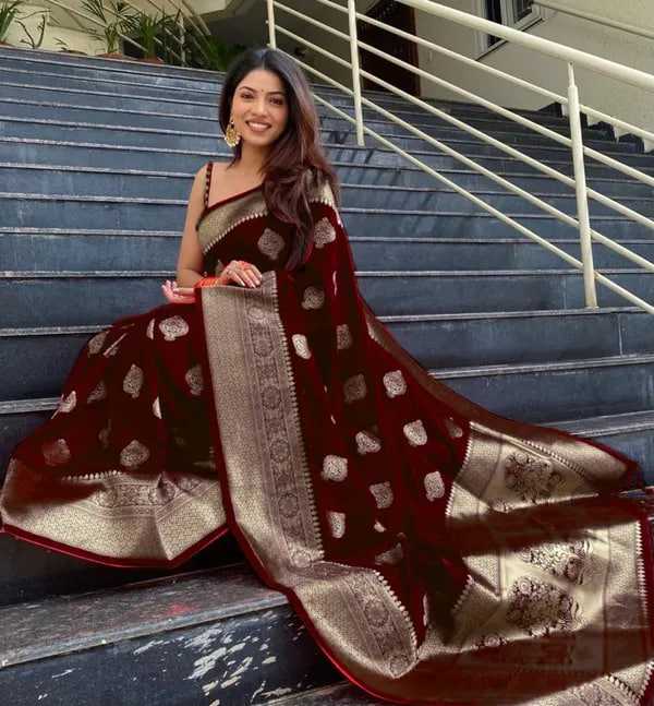 Ksa Lichi Silk RIN219 1610 Sarees Wholesale Fancy Sarees Ladies Sarees Jacquard Saree Manufacturer