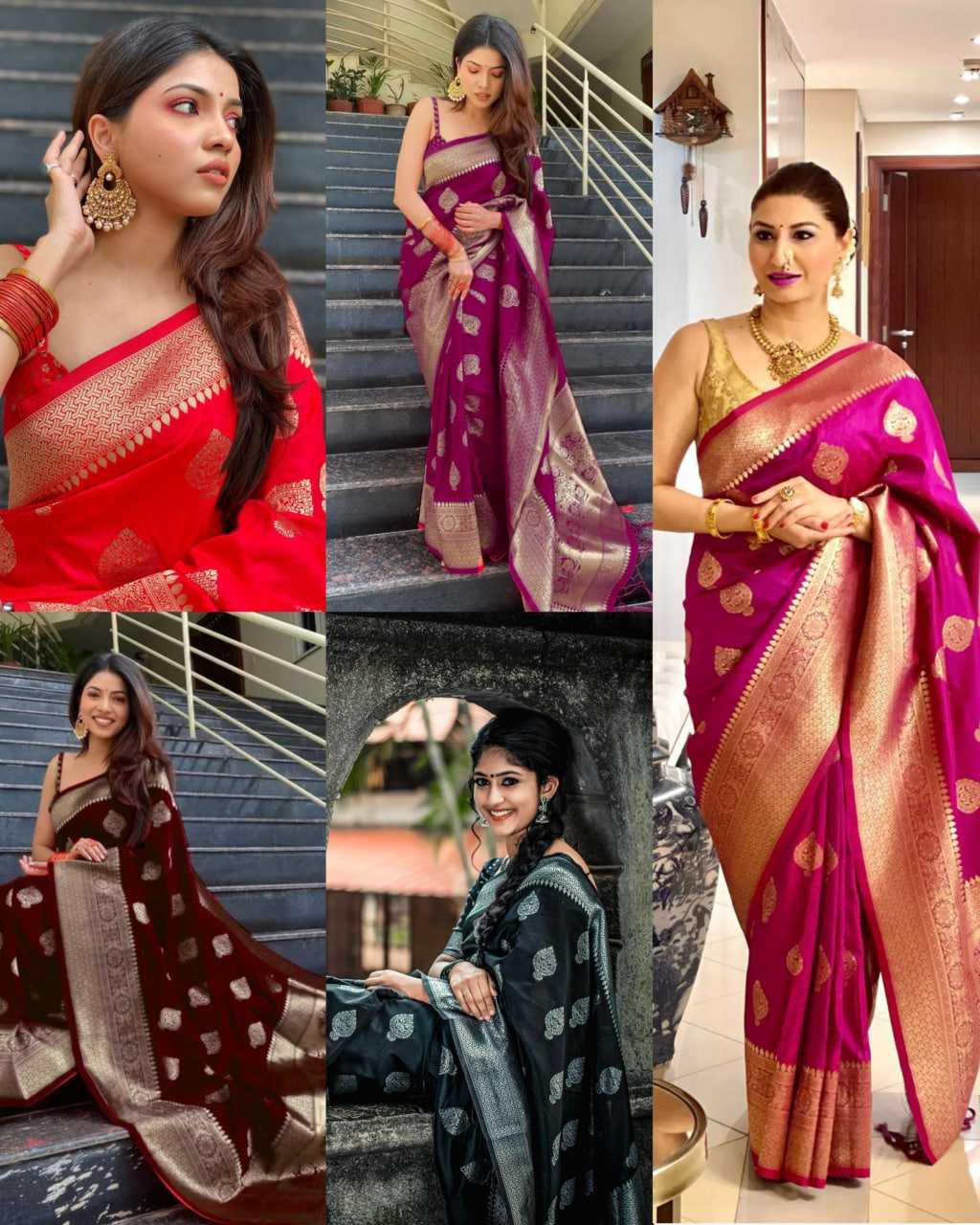Ksa Lichi Silk RIN219 1610 Sarees Wholesale Fancy Sarees Ladies Sarees Jacquard Saree Manufacturer