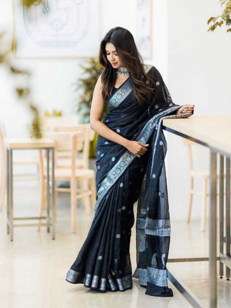 KSA Linen KESH554 HIMLATA Sarees Wholesale Designer Sarees Cotton Linen Sarees Linen Sarees Manufacturer